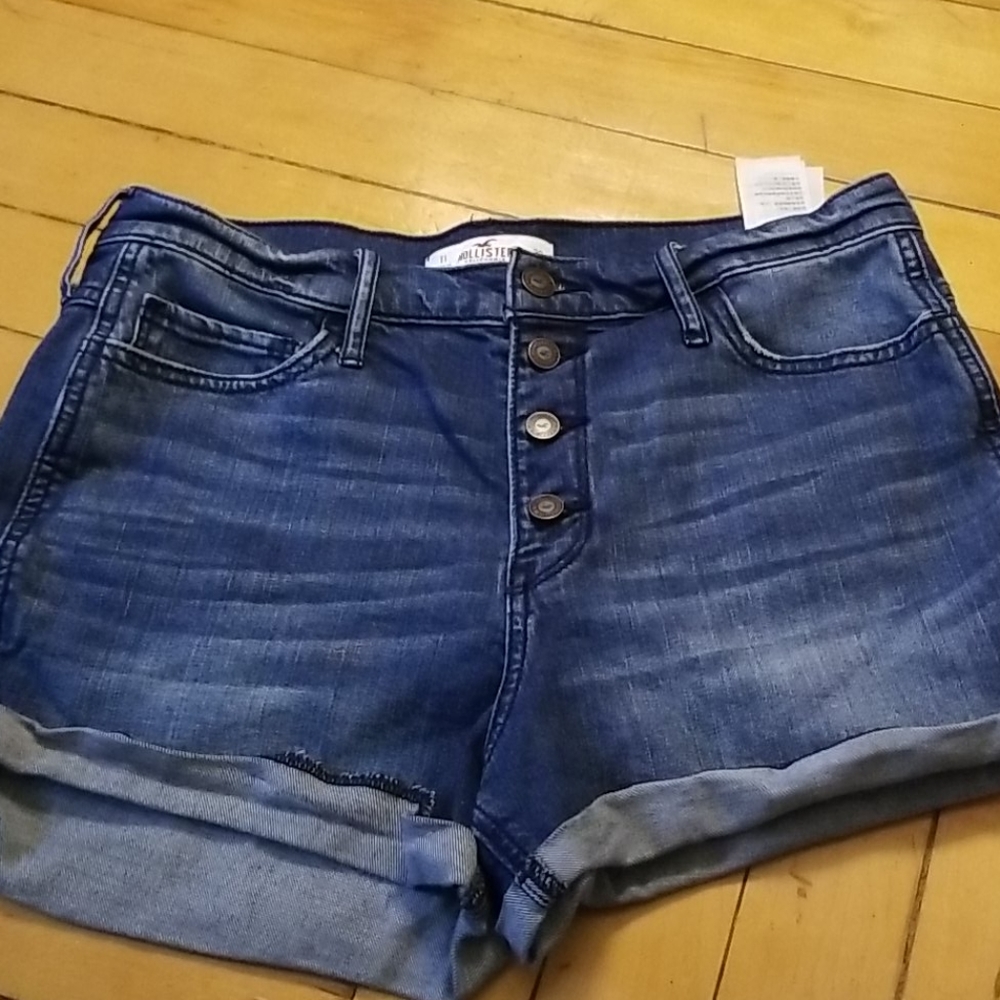 High waist jean shorts